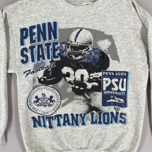 Vintage Penn State Nittany Lions Pullover Sweatshirt Adult Large Gray 90s USA - Picture 2 of 11