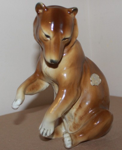 Vintage Unterweissbach Porcelain Figurine Very Rare Bear #9309 Germany 6.7" tall - Picture 12 of 24