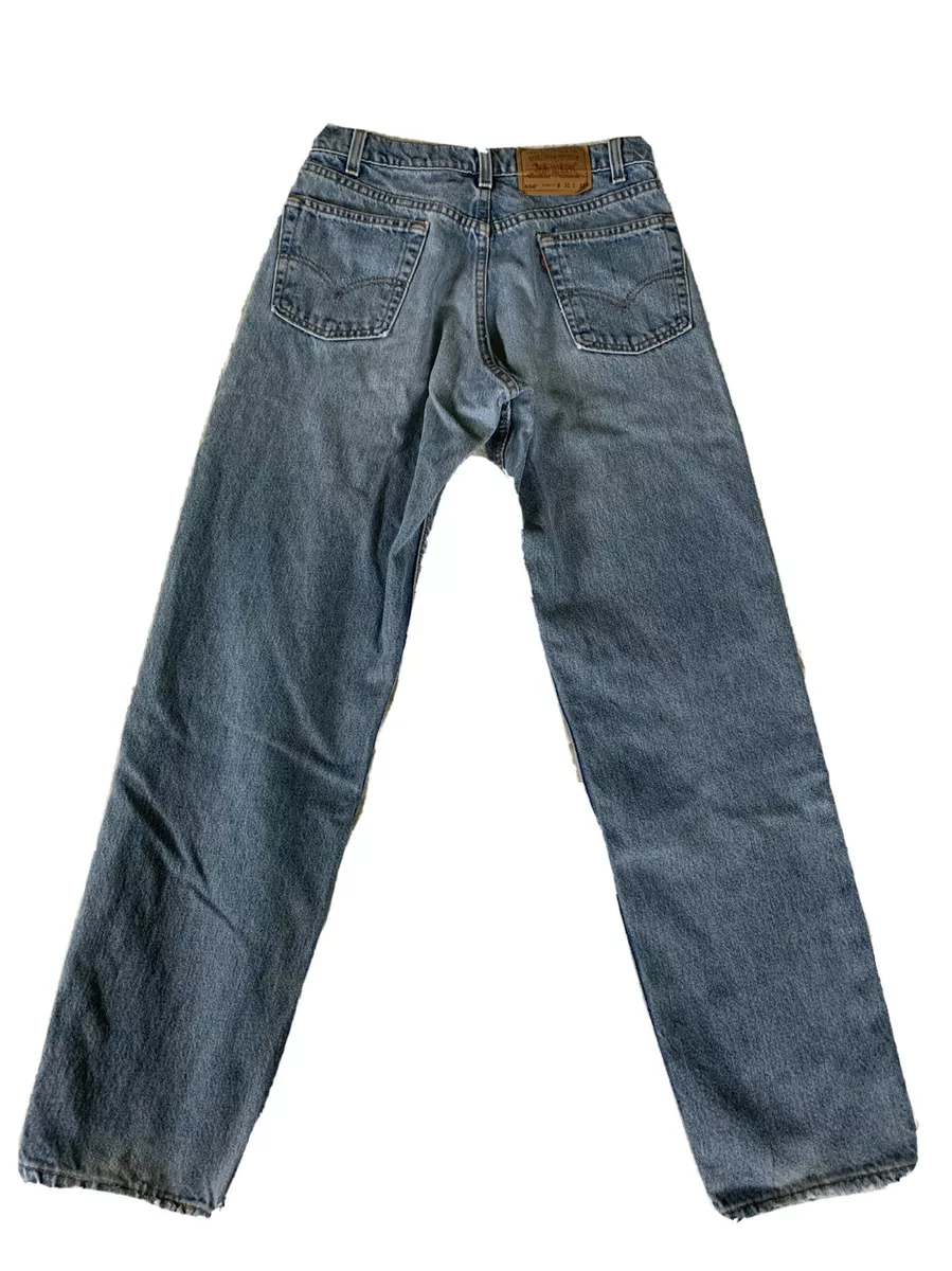 Levi’s 550 Denim Relax Fit Student Jeans W31 L32 Distressed Red Tab Vintage USA