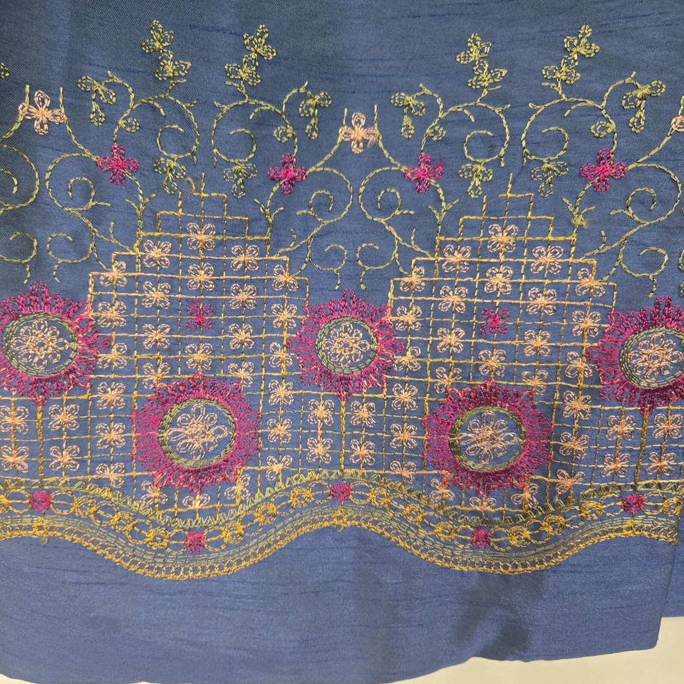 Traje Blazer/Blusa Donna Ricco Nueva York Raro Vintage Bordado, Talla 10 Foto 3 de 4