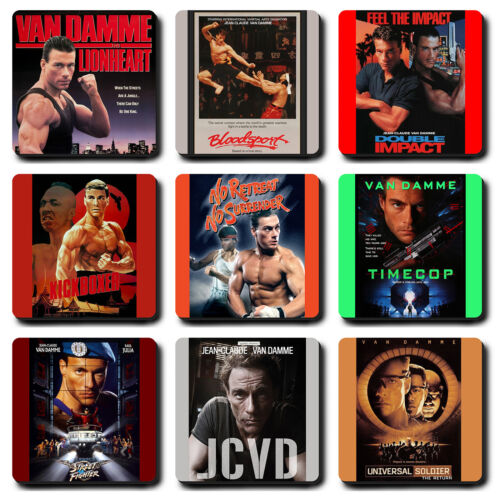 Jean Claude Van Damme Movies Coasters - mug - Wood - Gift coaster - Martial Arts - Afbeelding 1 van 22