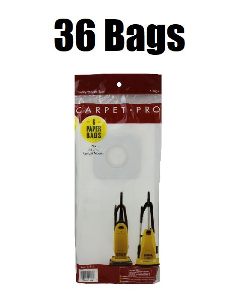(36) Carpet Pro Vacuum Cleaner Bags CPU Commercial Vacuum 06.153 CPP6