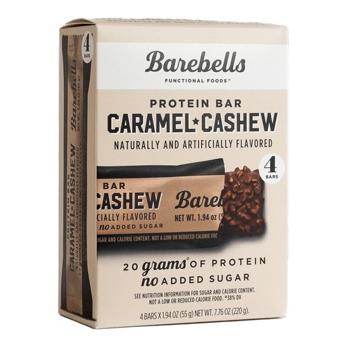 High Protein Bars 20g Protein No Added Sugar Caramel Cashew Snack 4 Count Yummy - Picture 5 of 6