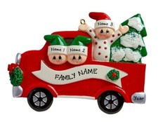 PERSONALIZED Buying Christmas Tree - Family of 3 Christmas Ornament Keepsake