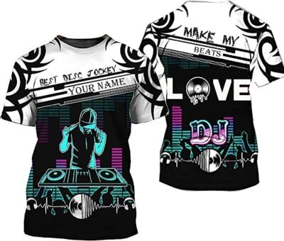 Personalized DJ 3D Shirts Custom Name, Make My Music DJ 3D Shirts, Personalized