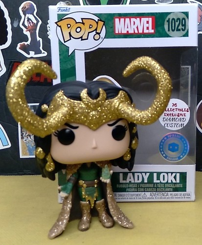 Funko Pop! Marvel LOKI (DIAMOND) Lady Loki # 1029 Custom Exclusive RARE VHTF