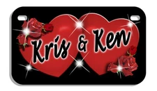 Hearts Roses Motorcycle License Plate Personalize Gifts Ladies Any Text Color