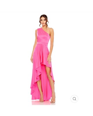 M. Mac Duggal ONE SHOULDER HIGHNWTLOW A LINE GOWN, STYLE #49668 size