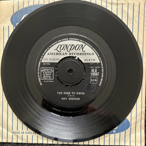 Roy Orbison – Too Soon To Know 7'' Vinyl 1966 CLEANED/PLAY TESTED VG+ VIDEO CLIP - Picture 2 of 6