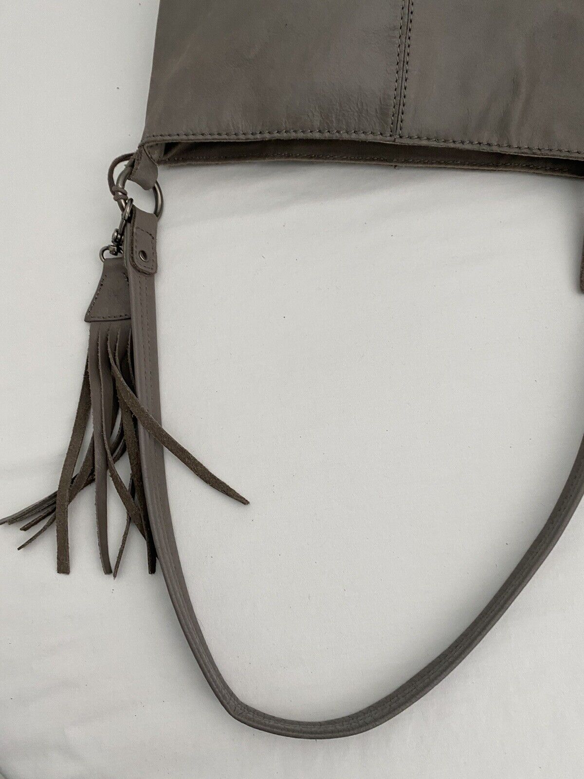 The Sak Indio Gray Slate Leather Studded Tassel B… - image 7