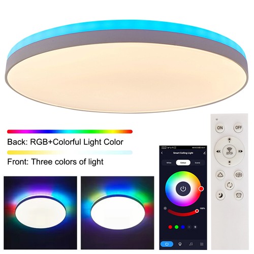 36W Smart LED Ceiling Light RGB Colour Changing App Remote Round Lamp Dimmable