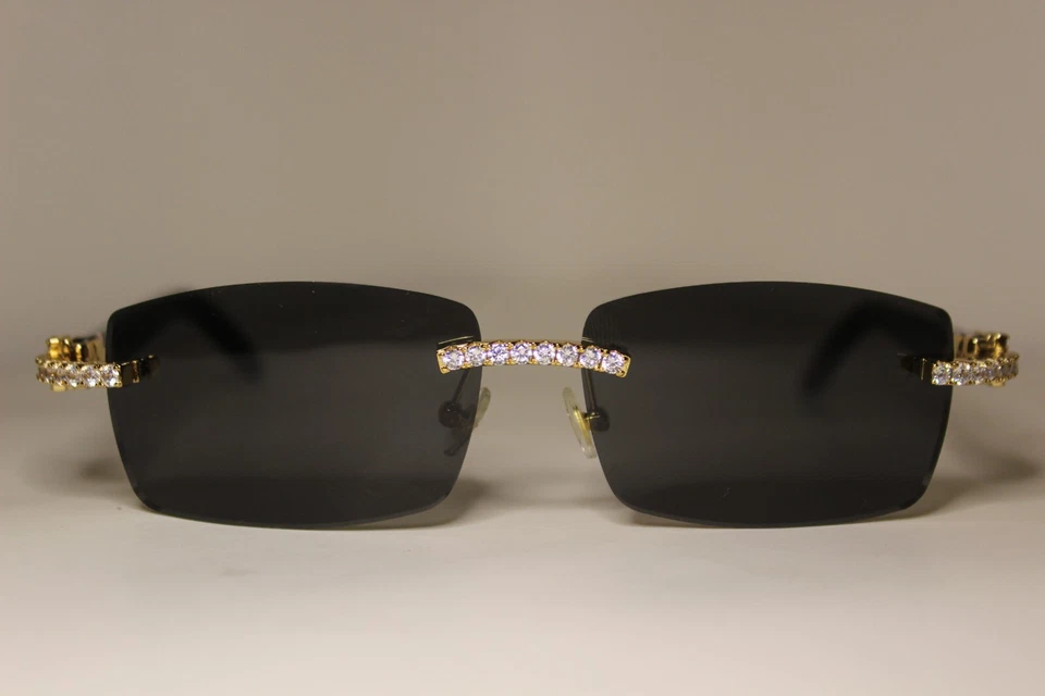 Gafas de sol Endless Iced Out Buffs cuerno genuino premium de alta calidad Foto 2 de 4