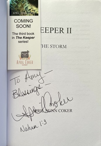 The Keeper & Keeper II: The Storm by April Nunn Coker (PB 2018, 2019) SIGNED x2 - Picture 4 of 4