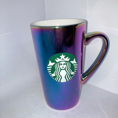 Starbucks Ceramic Coffee Mug 16oz Rainbow Holographic Iridescent Colors 2022 - Picture 3 of 10