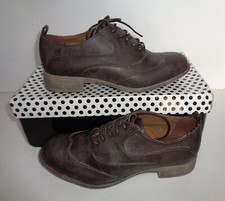 Odeon Ladies Womens Grey Shoes Brogues Lace Up Flats New RRP £35 UK Size 3