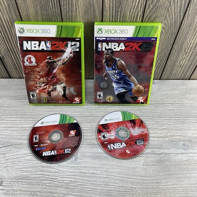 Xbox 360 Games Lot Of 2  NBA2K12 NBA2K15 Sports Games