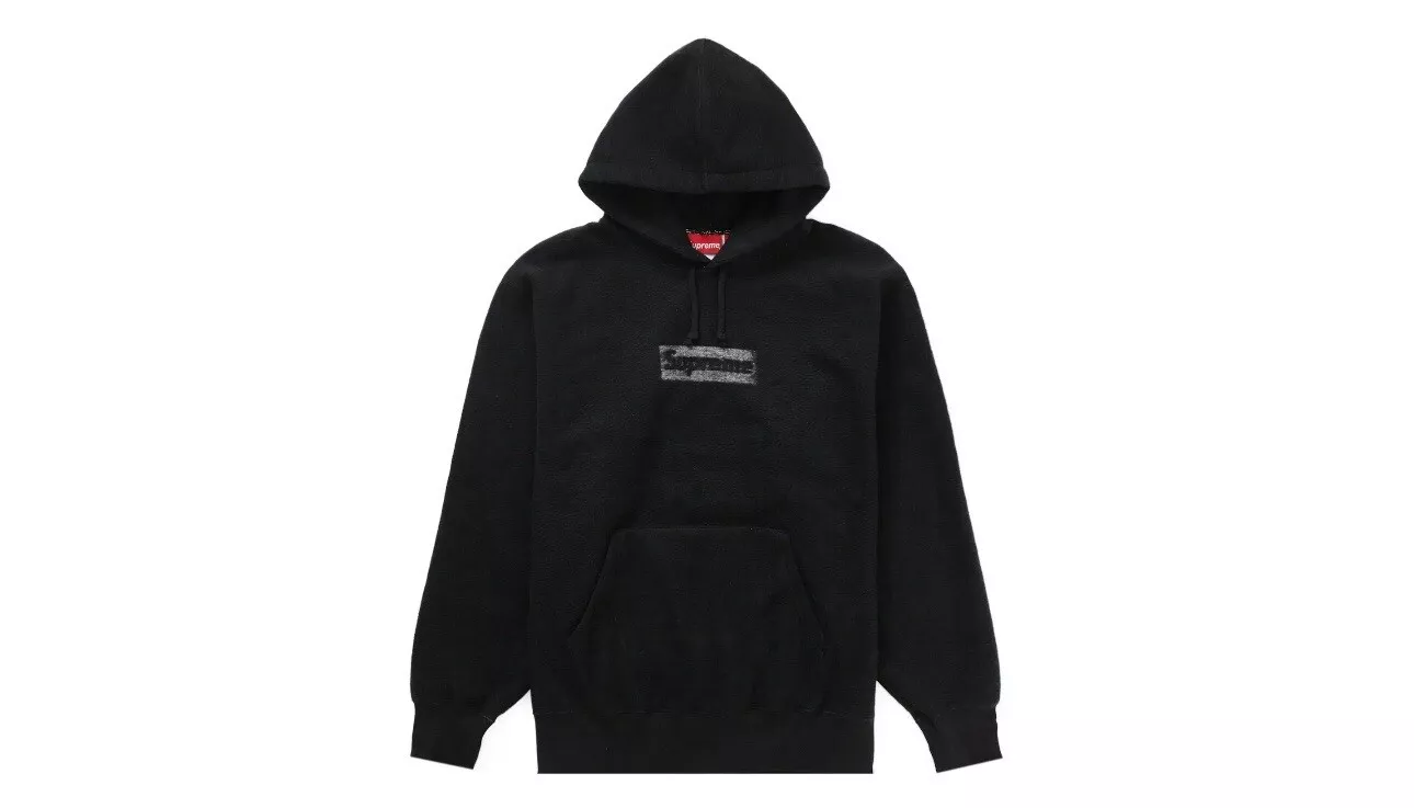 Sweat à capuche noir avec logo Supreme Inside Out Box