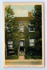 Toronto Canada Mary Pickford's Birthplace Home Tourist Assn. Postcard c.1930