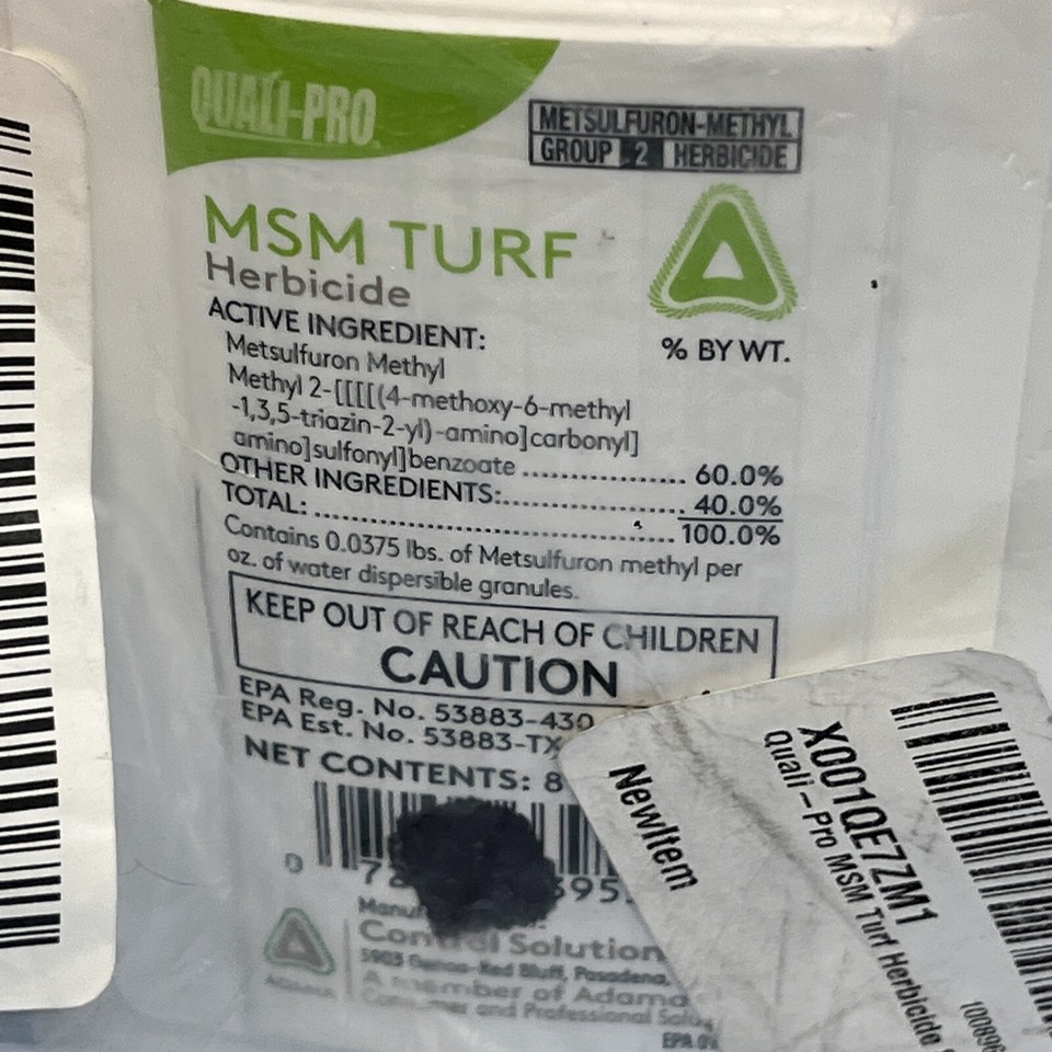 MSM Turf 8oz Metsulfuron Methyl 60 Herbicide Manor DF eBay