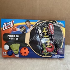 WHAM-O Game Time Paddle Ball 4 in 1 Game Set Play 4 Different Games Pickle Ball