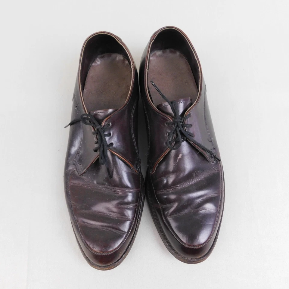 Zapatos de vestir de cuero vintage Sears Roebuck Gold Bond para hombre 9D marrón #1321 Foto 2 de 4