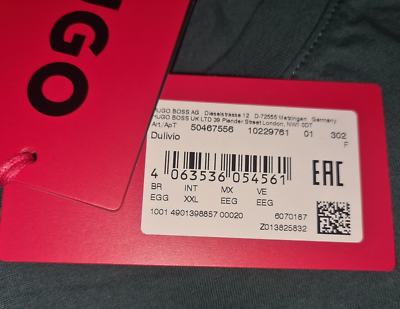 HUGO BOSS HUGO T-SHIRT DULIVIO DARK GREEN SIZE XXL NEW NWT UK