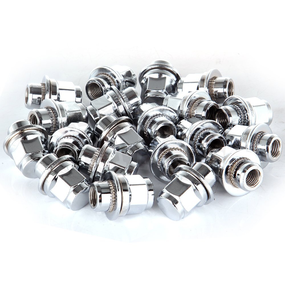 ECCPP 24pc Chrome M12x1.5 ET Bulge Acorn Lug Nuts – Toyota Kia Chevy Trailblazer