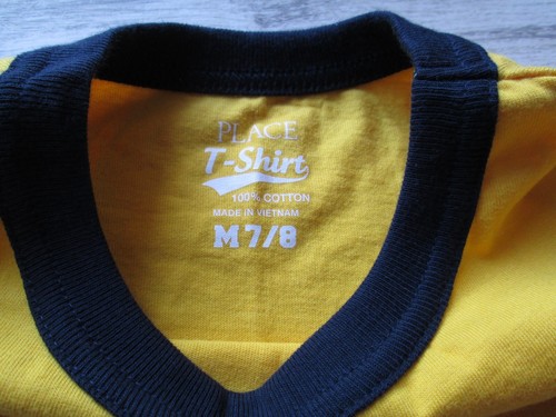 ❤ PLACE boys All-Star Football shirt NEW long sleeves yellow cotton 7 8 - Picture 22 of 24