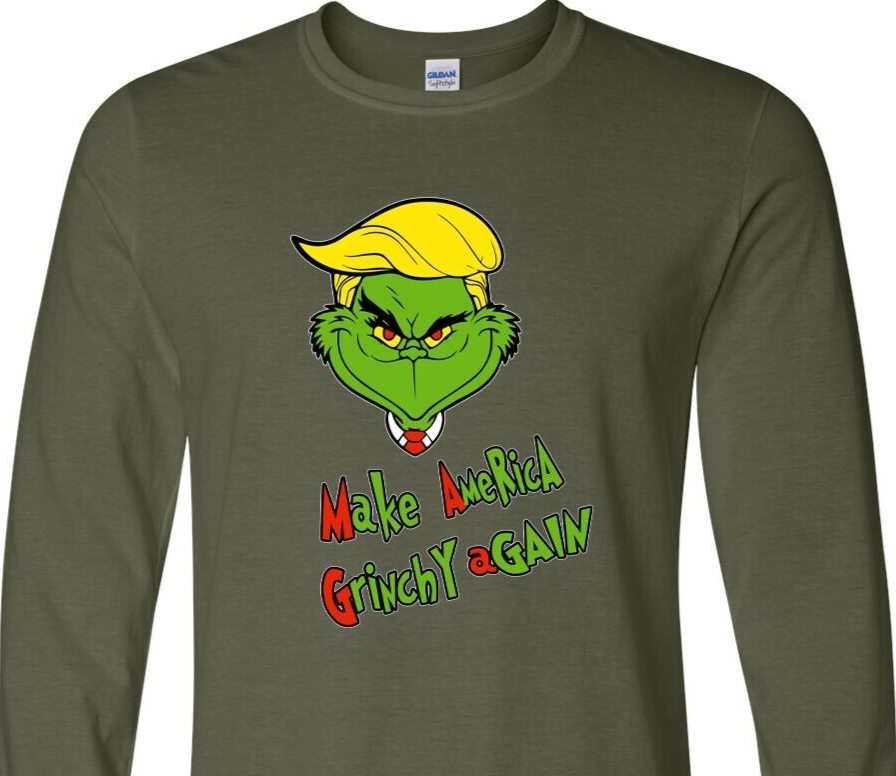 Grinch - MAGA - Make America Grinchy Again - Christmas 2024 - Long Sleeve
