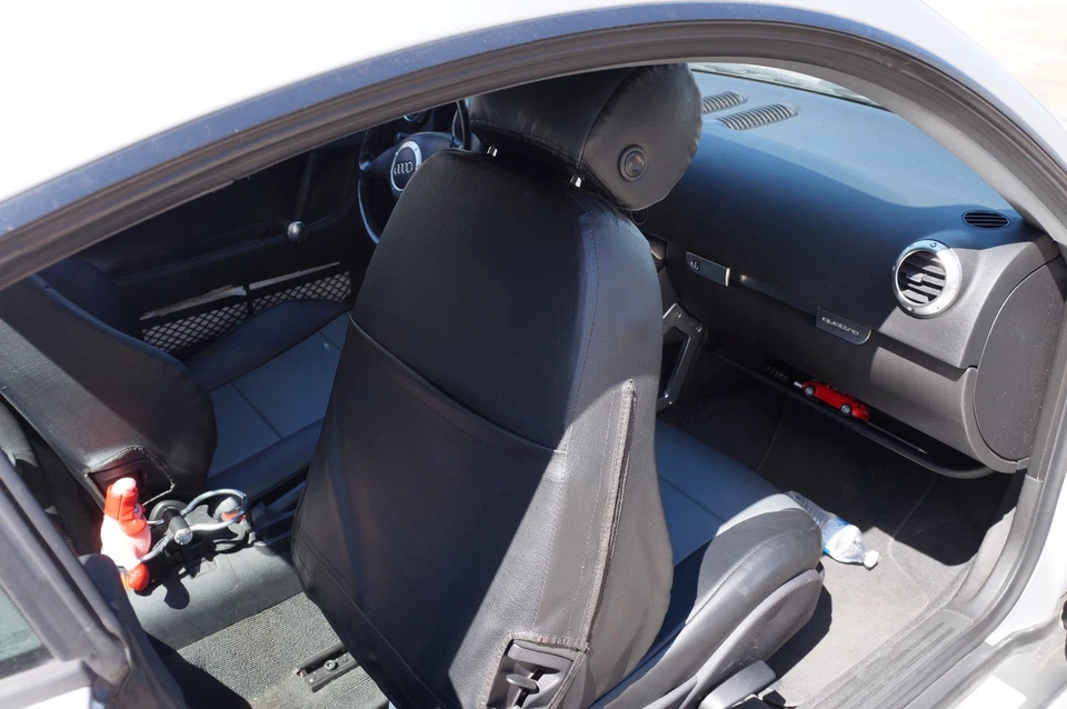 for AUDI TT 1999-2006 IGGEE S.LEATHER CUSTOM FIT 2 FRONT SEAT COVERS 13 COLORS - Image 3 of 4