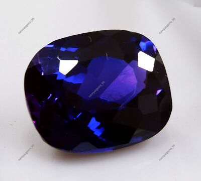 15 Ct Extremely Rare Natural Purple Tanzanite Cushion CERTIFIED Loose  Gemstone