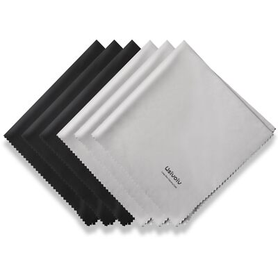 6PCS Large Eyeglass Cleaning Cloths, 12 x12 inches Glasses Cleaner, Individually