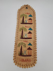 Vintage Hawaii Souvenir Wicker Straw Wall Hanging Mail Bill Letters Organizer