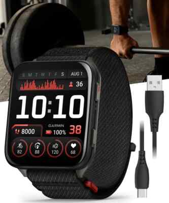 Garmin Venu X1 Thin and Lightweight GPS Smartwatch Black AMOLED 010-02980-00