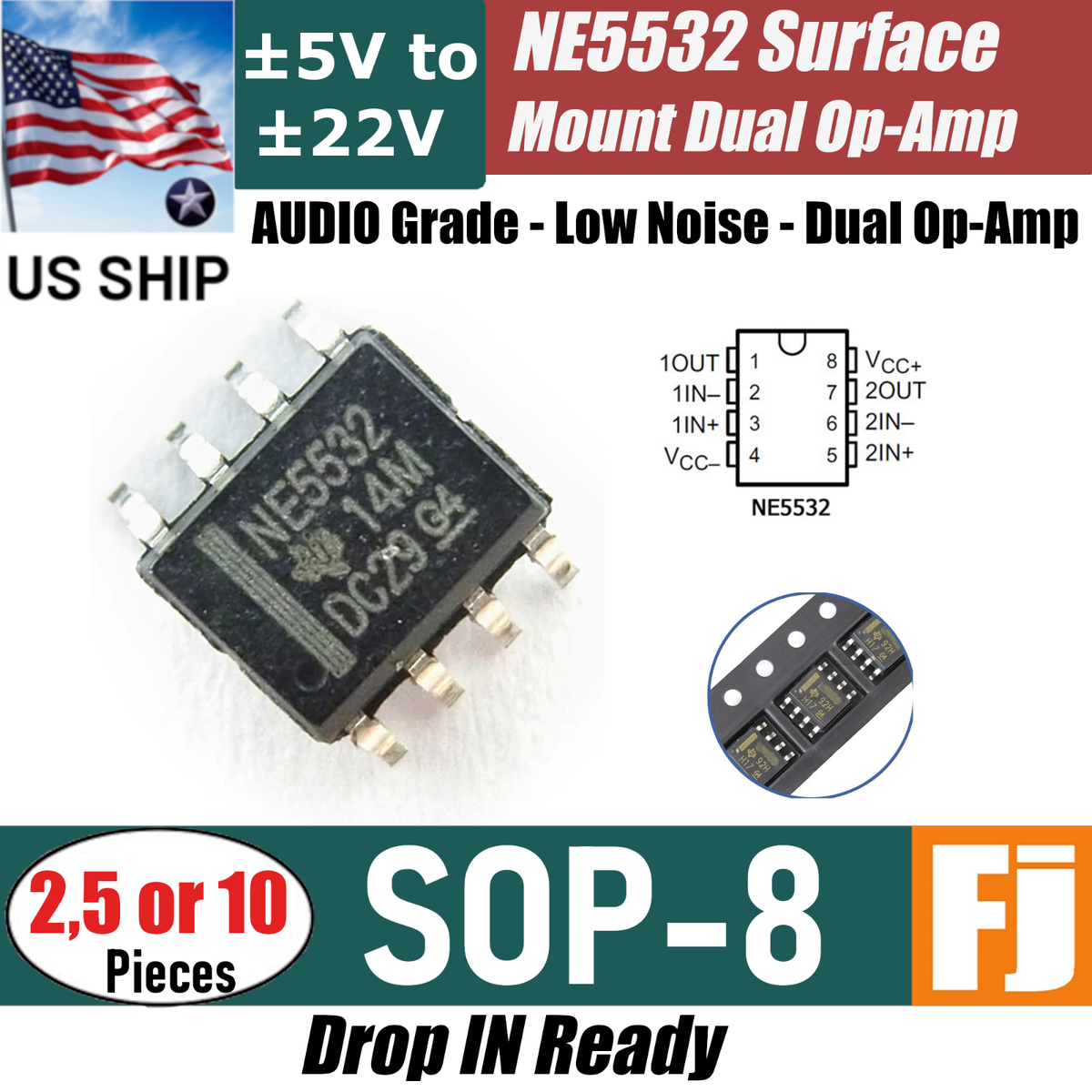 Jual Ic NE 5532 Original Ne5532 Dip8 Ne5532p | Shopee Indonesia