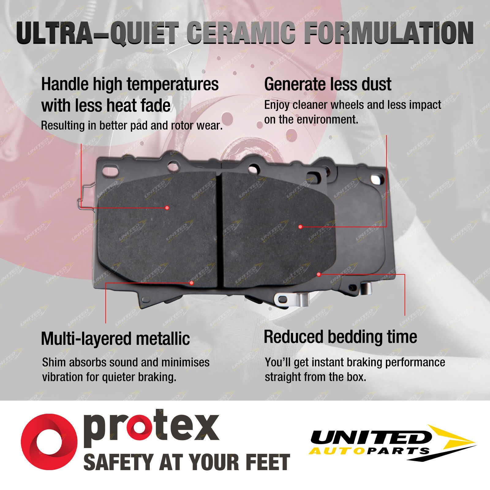 Protex Front Rear 4WD Disc Pads + Brake Shoes for Toyota Dyna LY230 7/ ...