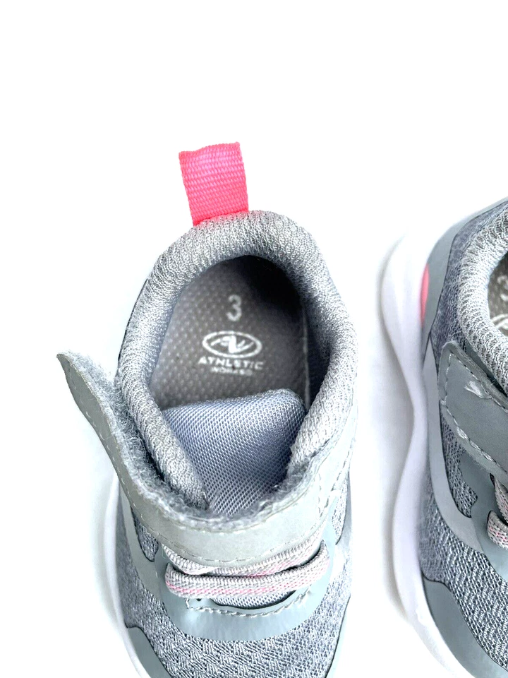Zapatillas Tenis Jogger Athletic Works Bebé Malla Talla 3 Gris Foto 4 de 4
