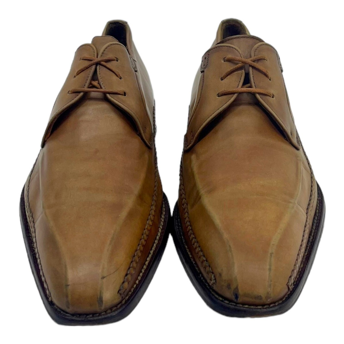 9 Mezlan oxfords, 90s era, brown leather, original box and shoe bags Vintage MEZLAN Mens 9 Leather Oxfords Loafer Dress Shoes  main image 2