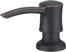 Oil Rubbed Bronze Soap Dispenser for Kitchen Sink Built in, ABS Pump with Orb
