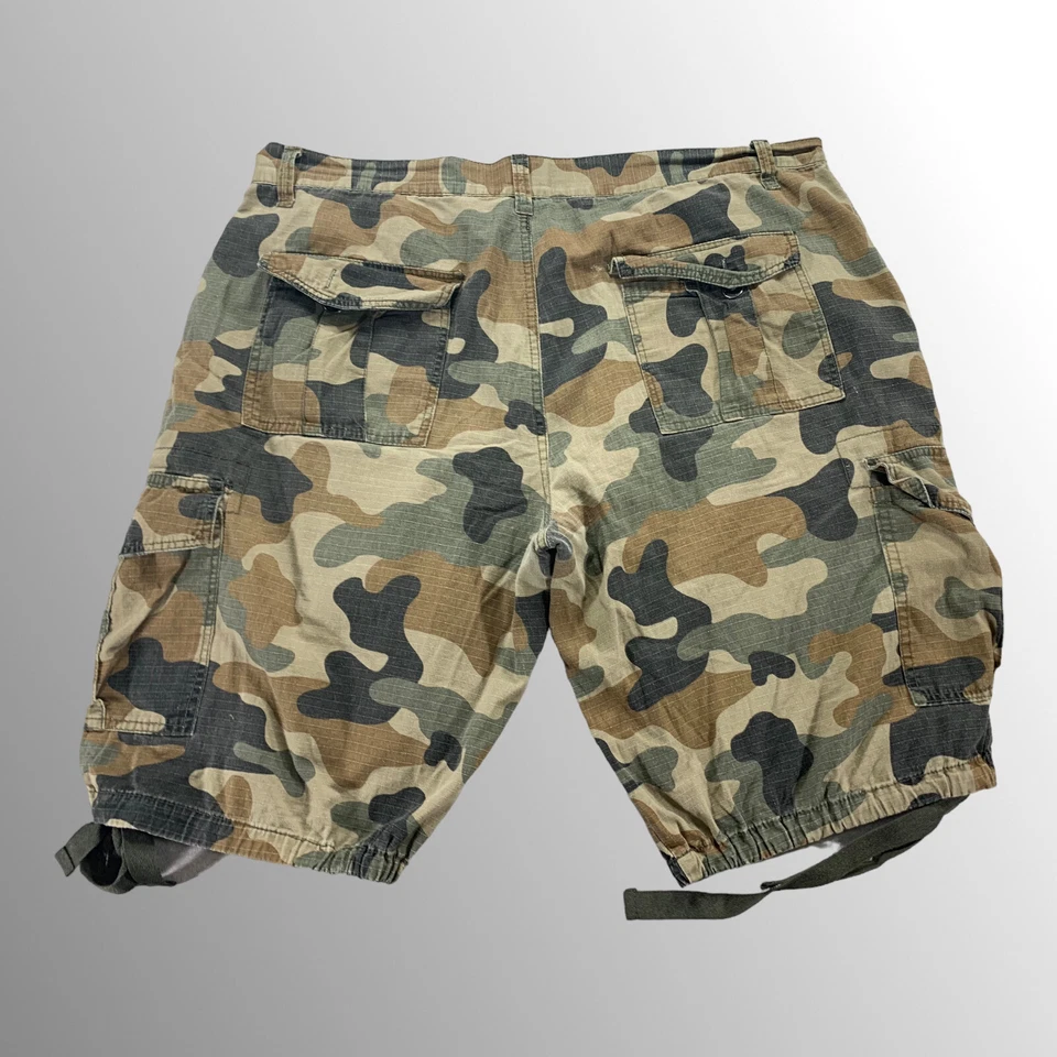 Pantalones Cortos Southpole Para Hombre 42x12.5 Carga Camuflaje Ripstop Sueltos Cordones Y2K Foto 2 de 4