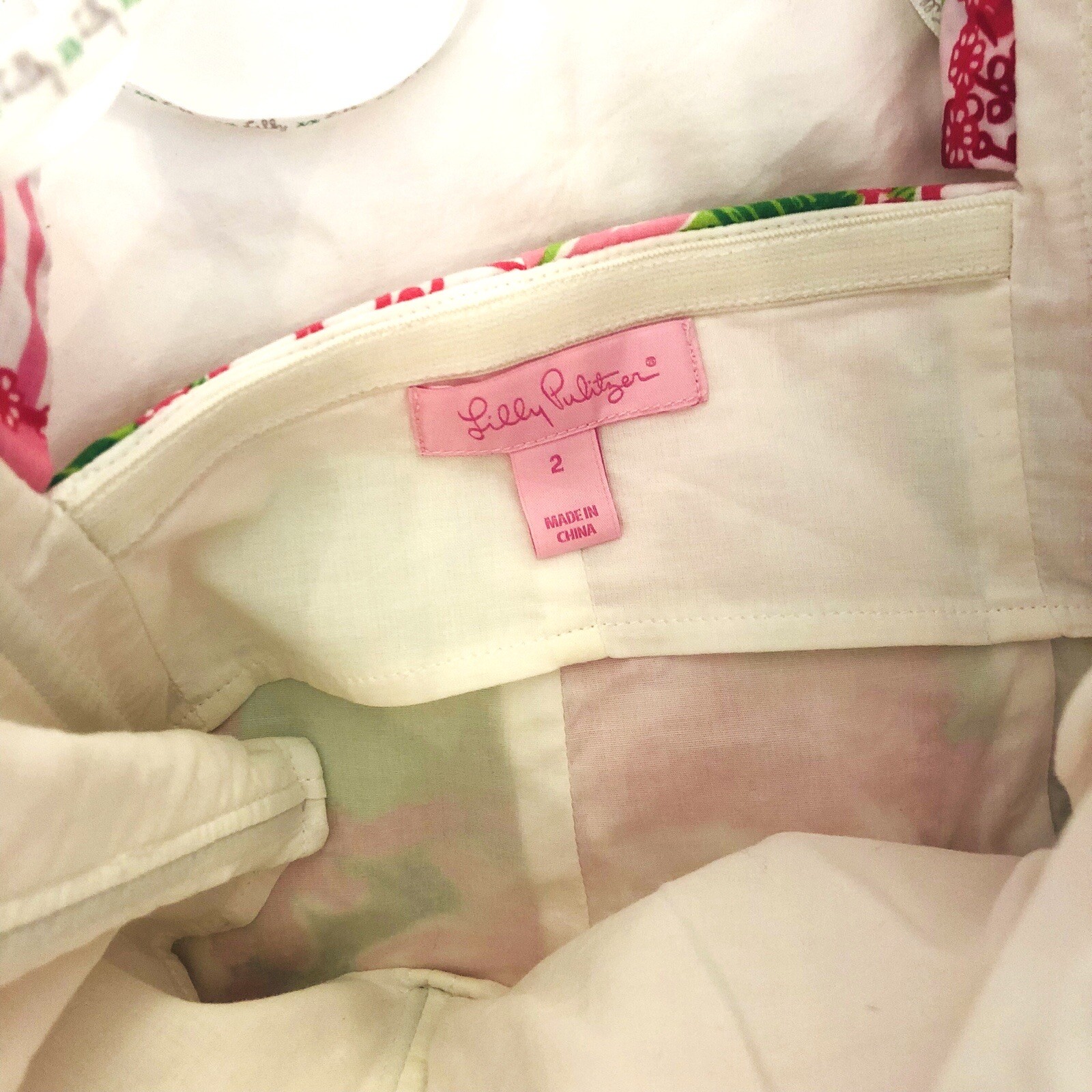 Lilly Pulitzer Strapless Patchwork Franco Dress S… - image 3