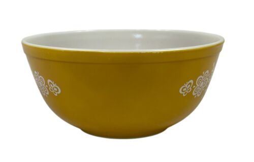 Pyrex Mezclador Mariposa Oro 2 1/2 QT #403 De Colección Hecho en EE. UU. 10 cm 22 cm - Imagen 4 de 8