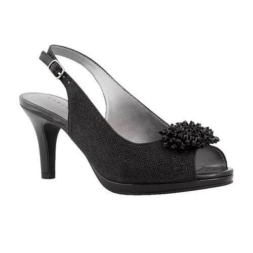 Karen Scott Women's Amberr Peep Toe Slingback Heels 5 Natural
