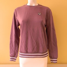 Fila Ladies' French Terry Crewneck Sweatshirt Size M Black/Plum/White
