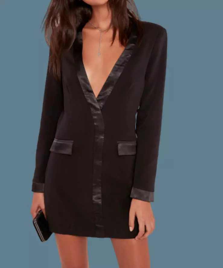Missguided velvet blazer dress 2025