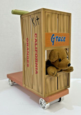 American Girl 18" Doll   Kit's Homemade Scooter Orange Crate Dog