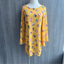 Audrey 3+1 Yellow Floral Flowy Open Back Dress Size Small