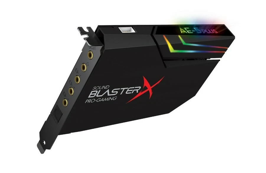Creative Sound BlasterX AE-5 Hi-Resolution PCIe Gaming Sound Card DAC RGB Aurora - Image 3 of 4