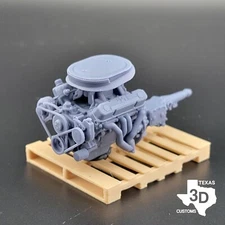 Tri-Power 440 RB model engine resin 3D printed 1:24-1:8 scale