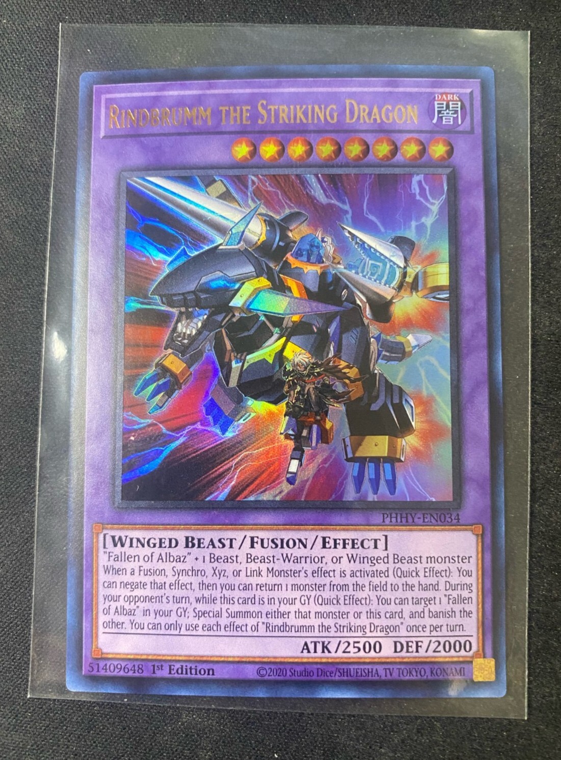 Yu Gi Oh Rindbrumm The Striking Dragon PHHY EN034 1st Edition NEAR MINT EBay